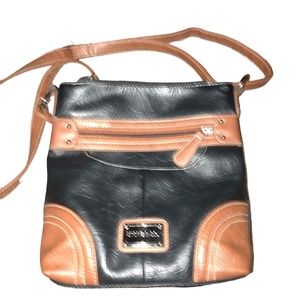 Stone and Company black and brown Crossbody bag or shoulder bag